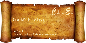 Csekő Elvira névjegykártya